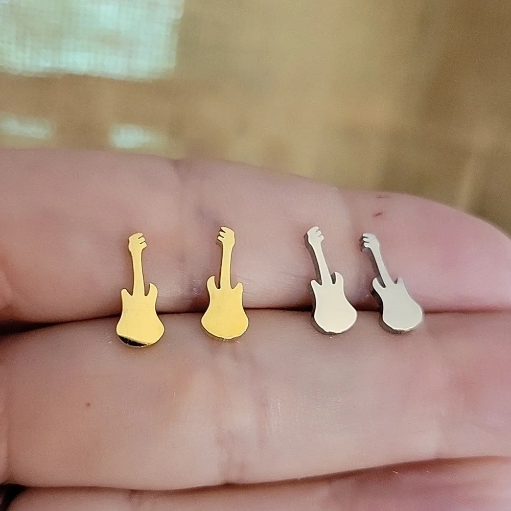 Electric Guitar Stud Earrings, Choice of Color
